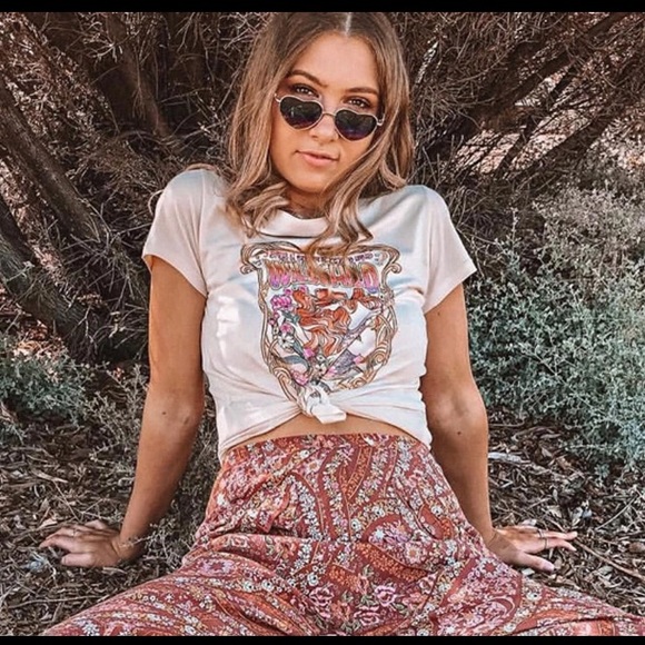 Vintage Boho Gypsy Wild Child Tee Shirt Top - Picture 2 of 6